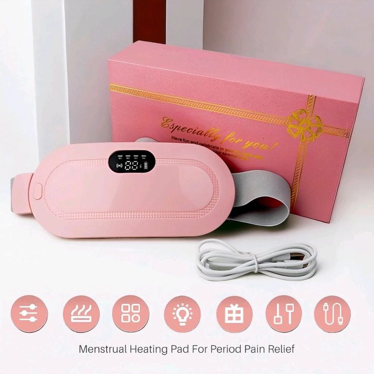 Period Heating Relief Device – Portable Menstrual Cramp Heating Pad Belt | Fast-Heat Therapy for Period Pain, Back & Abdominal Comfort