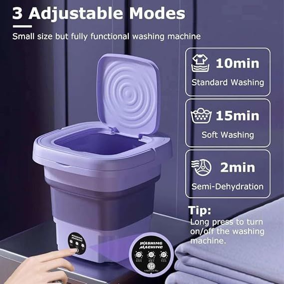 11L Mini Portable Washing Machine – Compact Foldable Washer for Clothes, Travel, Apartments & Delicate Laundry