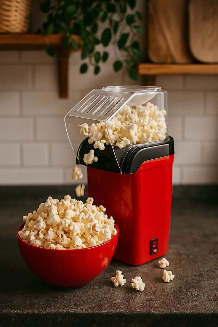 Electric Popcorn Maker Machine – Hot Air Popcorn Popper | Oil-Free Healthy Snack Maker