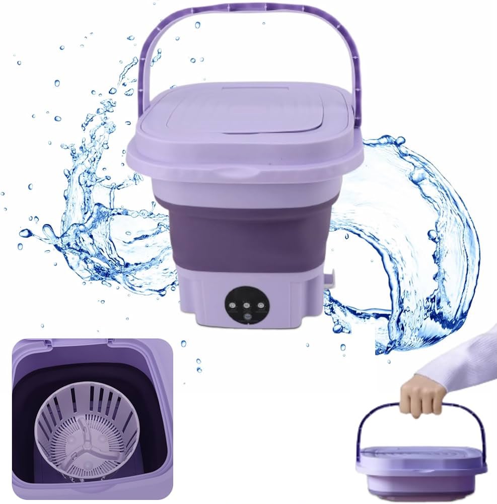 11L Mini Portable Washing Machine – Compact Foldable Washer for Clothes, Travel, Apartments & Delicate Laundry
