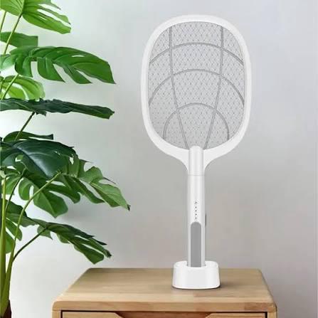 Electric Mosquito Racket – Rechargeable 3-Layer Bug Zapper Bat | High-Voltage Insect Killer for Home, Outdoor & Camping Use