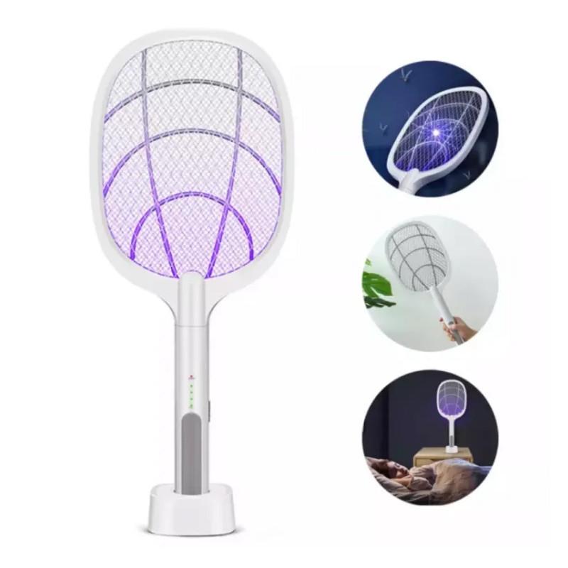 Electric Mosquito Racket – Rechargeable 3-Layer Bug Zapper Bat | High-Voltage Insect Killer for Home, Outdoor & Camping Use