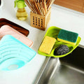 Triangle Sink Shelf Organizer – Corner Drain Basket for Kitchen Sink | Space-Saving Sponge, Soap & Scrubber Storage Rack