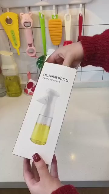 2-in-1 Oil Sprayer Bottle | Refillable Mist Spray Bottle for Air Fryer, BBQ, Salad & Kitchen Use